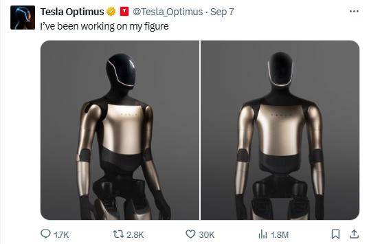 兴泊证券 ​特斯拉“Tesla AI”微博首秀 新版Optimus机器人亮相 外形更趋近人类​